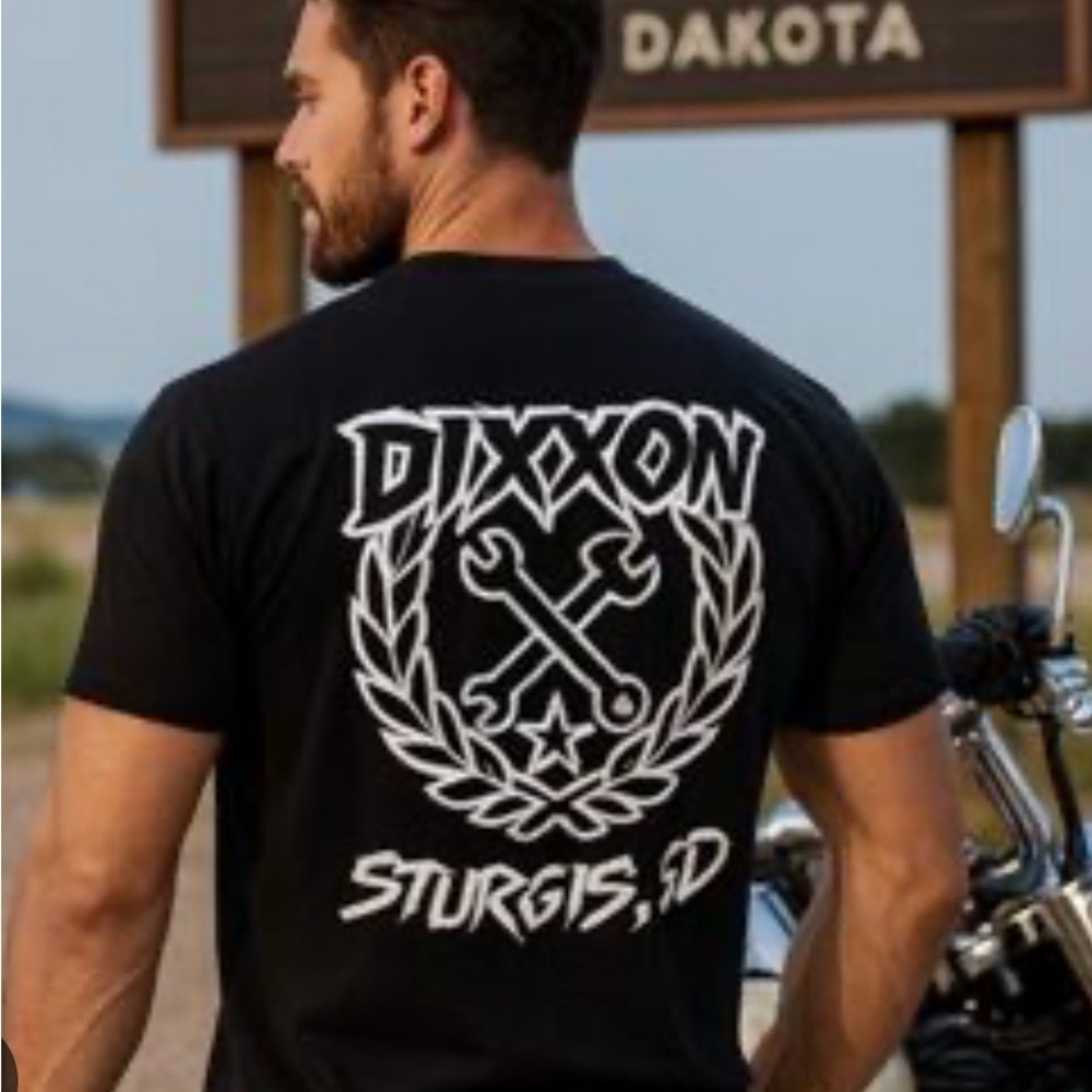 DIXXON Black and White Graphic Tee